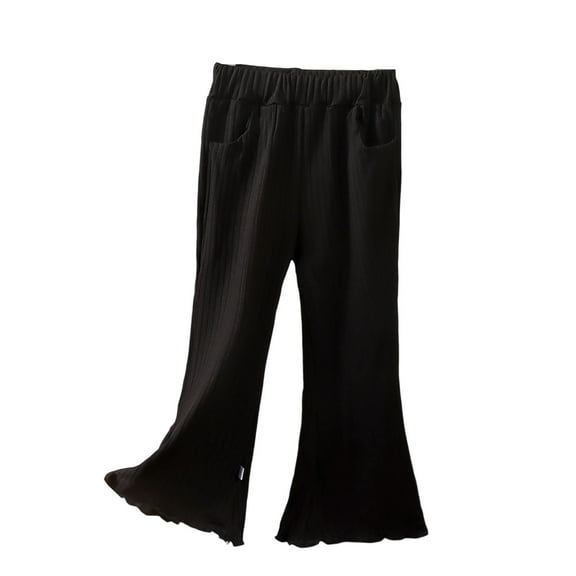 FYDUU Toddler Girls Bell Bottoms Girls Flared Pants Soft Breathable Comfortable Stretchy Elastic Waist Lightweight Flare Leggings 3-4 Years