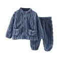 thumbnail image 1 of FYDUU Toddler Girls Flannel Pajamas Set Warm Winter Outfits Long Sleeve Soft Sleepwear Kids Cozy Loungewear Sets Adorable Halloween 5-6 Years, 1 of 2