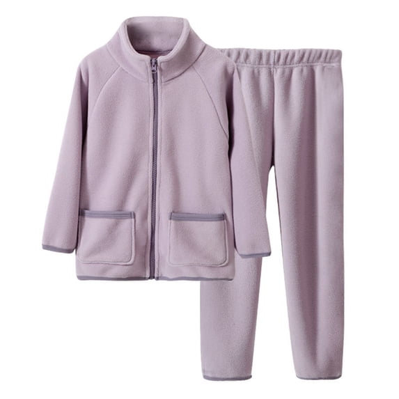 FYDUU Toddler Little Girls Pajamas Set 2 Piece Girls Pajama Set Winter Warm Pajamas Long Sleeve Kids Sleepwear Outfit Cozy Loungewear 4-5 Years