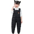 thumbnail image 1 of FYDUU Toddler Snow Pants Baby Winter Clothes Boy Girl Snowsuit Ski Overalls Lining Romper Jumpsuit Warm Down Puffer Overall Suspender Trousers 2-3 Years, 1 of 5