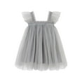 thumbnail image 1 of FYDUU Toddler Tulle Dress Baby Girls Fly Sleeve Holiday Party Mesh Dress Princess Dresses Cute Summer Wedding Flower Girl Dress 12-18 Months, 1 of 3