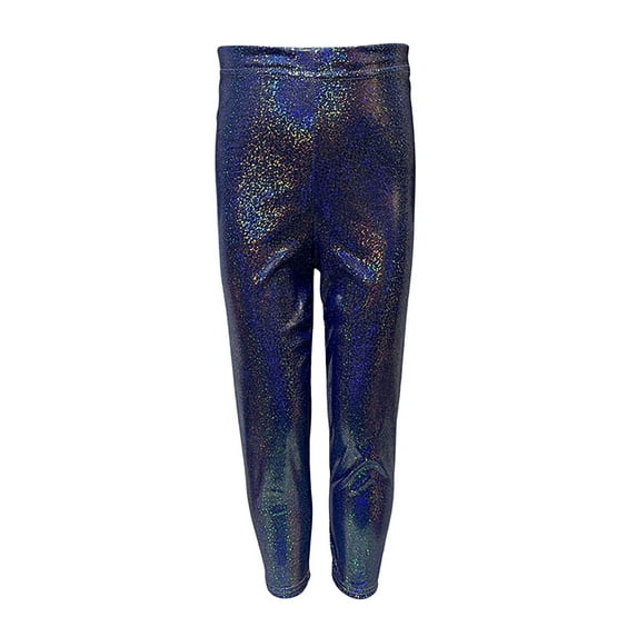 FYDUU Trendy Boys Trousers Boys Girl's Metallic Leggings Shiny Sparkly Stretch Active Leggings Training Dance Wear Slim Fit Pants 3-4 Years