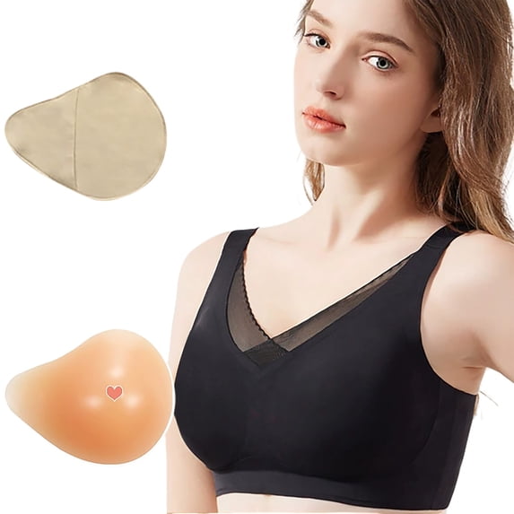 FYDUU Wireless Bras For Women Post Bra For Cancer Purpose Prosthesis Comfortable Post-Mastectomy Bras With Removable Fashion Tshirt Bralettes /Black