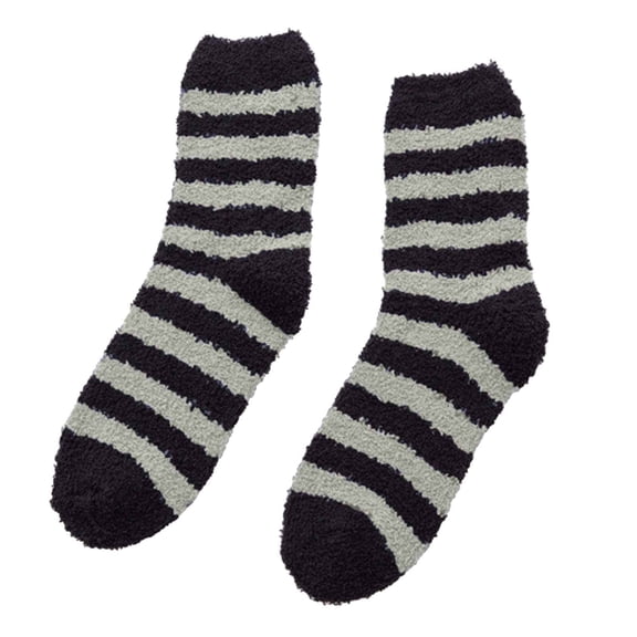 FYDUU Women Christmas Socks Fuzzy Socks Warm Winter Slipper Fluffy Sleep Home Fleece Soft Socks Cozy Comfy Striped Socks For Mens Womens