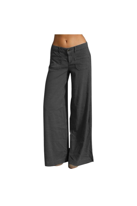 Women's Casual Pants Women Wide Leg Pants Low Waisted Work Trousers Multi Pocket Autumn Winter Trousers Cargo Pants Comfort Joggers