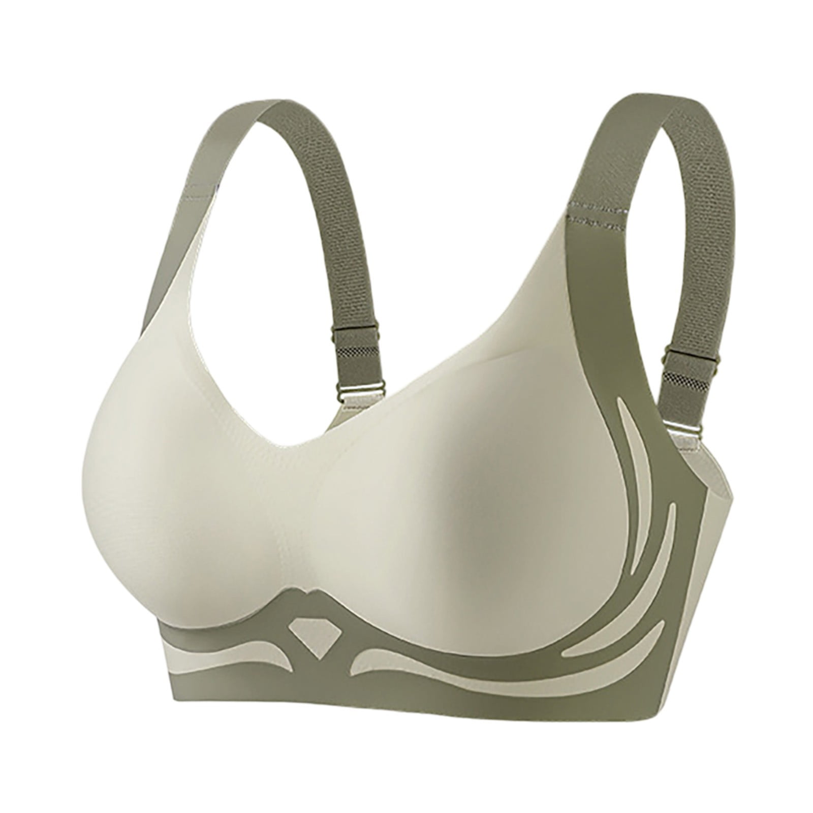 Redgray Wireless Minimizer Bra - Seamless Full Coverage Bralette With Back Smoothing & Convertible Straps