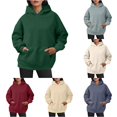 thumbnail image 1 of FYDUU Women's Hoodies Oversized Sweatshirt Comfort Pullover Casual Hoodies Trendy Hooded Sweatshirts with Pockets for Fall Winter, 1 of 5