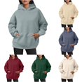 thumbnail image 1 of FYDUU Women's Hoodies Oversized Sweatshirt Comfort Pullover Casual Hoodies Trendy Hooded Sweatshirts with Pockets for Fall Winter, 1 of 5