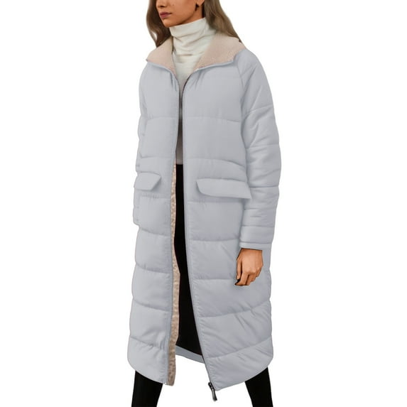 FYDUU Women's Winter Coat Fashion Hooded Long Sleeve Mid Length Slim Fit Quilted Puffer Jackets Warm Casual Outwear Daily Wear Holiday Trendy Clothing Top