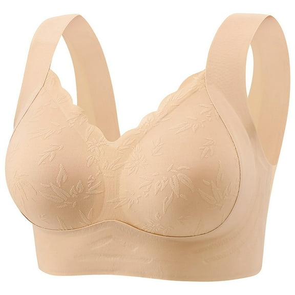 FYDUU Womens Seamless Bra Women Casual Thin Breathable Top Bra Underwear Without Steel Ring Gathering Anti Sagging Bras