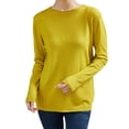 thumbnail image 1 of FYDUU Womens Winter Fall Sweaters Knit Pullover Sweater Casual Loose Fit Ribbed Long Sleeve Knit Top Soft Comfortable Round Neck Basic Tunic Tops Knit Casual Cozy Tops, 1 of 4