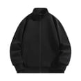 thumbnail image 1 of FYDUU Womens Zip Up Jackets Plus Size Lightweight Jacket Stand Collar Casual Zip Up Jacket Coat Outerwear Athletic Bomber Jackets Warm Winter Coats, 1 of 3