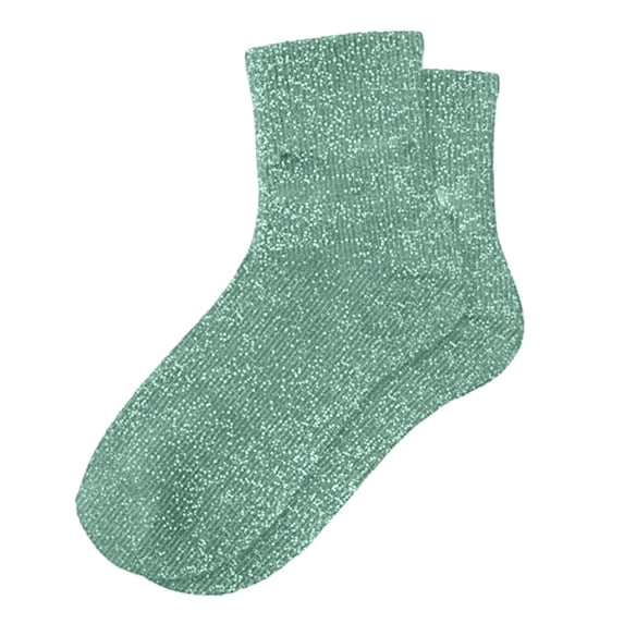 FYDUU Wool Socks for Women Sparkly Solid Color Slouch Socks Fashionable Mid Calf Daily Wear Casual Outfits With Comfortable Stretch Fit
