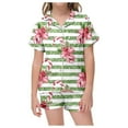 thumbnail image 1 of FYEGRE 2024 Festive Girls Christmas Pajama Set Long Sleeve Top and Comfy Bottoms Playwear Outfit for Holiday Season Family Matching Party Blue 8-9 Years, 1 of 6