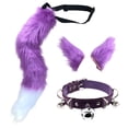 thumbnail image 1 of FYEGRE Adorable Accessory Halloween Animal Tail & Ear Set for Festive Dressing Purple One Size, 1 of 2