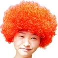 thumbnail image 1 of FYEGRE Afro Wig for Carnival Party Dress Up Funky Wacky Clown Hair with Colorful Fans Accessory Red One Size, 1 of 3