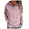 thumbnail image 1 of FYEGRE Athleisure Women's Hoodie Women's Pullover Hoodie Long Sleeve Top with Front Pocket and Button Down Design for Casual Comfort Pink S, 1 of 5