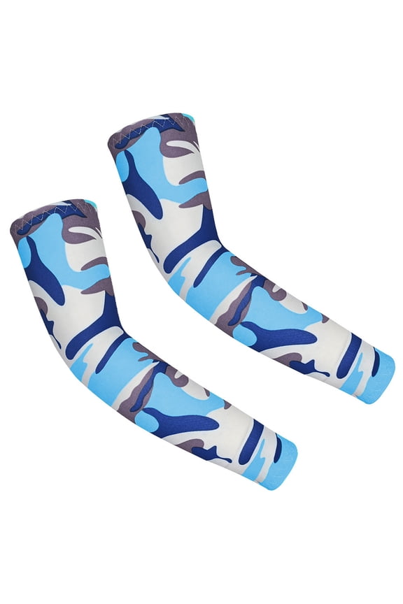 Baseball Arm Sleeve Youth & Adults - Compression Arm Sleeves for Kids Boys & Girls Men & Women - Football Sky Blue 11-15 Years