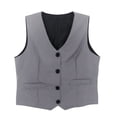thumbnail image 1 of FYEGRE Boy's 4 Button Formal Suit Vest Boys Formal Casual Wear Vest Sleeveless Jacket For Toddler Children School Outfit Grey 9-10 Years, 1 of 9