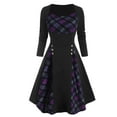 thumbnail image 1 of FYEGRE Checkered Gown For Themed Parties And Formal Events Purple L, 1 of 4