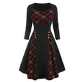thumbnail image 1 of FYEGRE Checkered Gown For Themed Parties And Formal Events Red S, 1 of 4