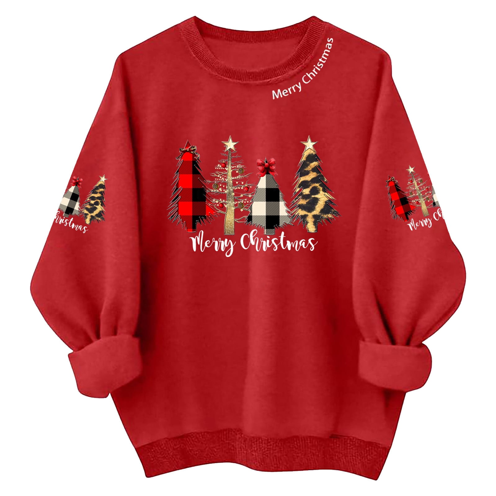 FYEGRE Christmas Shirt Women Merry and Bright Pullover Christmas Lights — free download