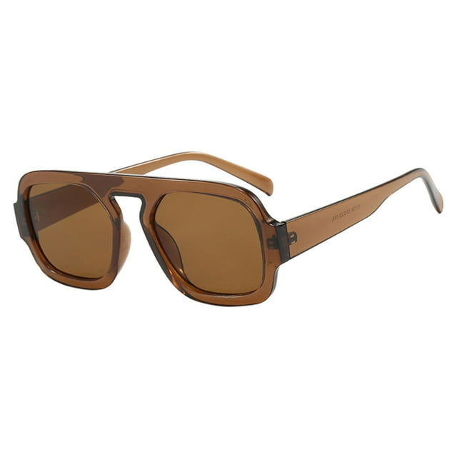 FYEGRE Classic Round Retro Sunglasses for Women and Men with Large Frame Protective Eyewear Coffee