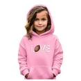 thumbnail image 1 of FYEGRE Durable Sweatshirt for Girls Girls Graphic Hooded Pullover Soft Long Sleeve Sweatshirt Cute Casual Kids Top Clothes for Everyday Wear Pink 9-10 Years, 1 of 4