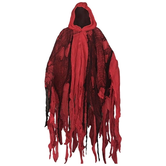 FYEGRE Elegant Capes and Cloaks for Halloween Skeleton Outfit Mystery Room Role Play Dress Up Accessories Red One Size