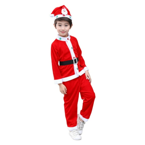 FYEGRE Elegant Christmas Character Performance Dress for Childrens Festive Party and Stage Play Red XL