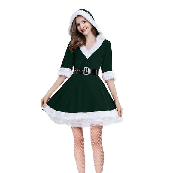 FYEGRE Elegant Christmas Performance Gown for Women Stage Show and Dress Light Green S