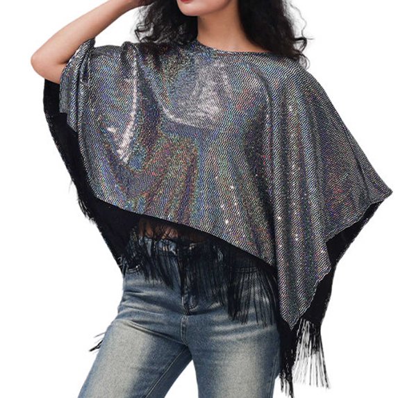 FYEGRE Elegant For Women Loose Performance Capes Stylish Drama Outfits Sophisticated Fashion Wear For Various Events And Productions Clear One Size