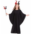 thumbnail image 1 of FYEGRE Elegant Gothic Angel Dress With Cape For Kids Halloween Party Gown And Special Event Outfit Black 3-4 Years, 1 of 2