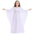 thumbnail image 1 of FYEGRE Elegant Gothic Angel Dress With Cape For Kids Halloween Party Gown And Special Event Outfit White 5-6 Years, 1 of 6