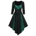 thumbnail image 1 of FYEGRE Elegant Ladies Lace Patchwork Dress For Halloween Party And Event Green XL, 1 of 4