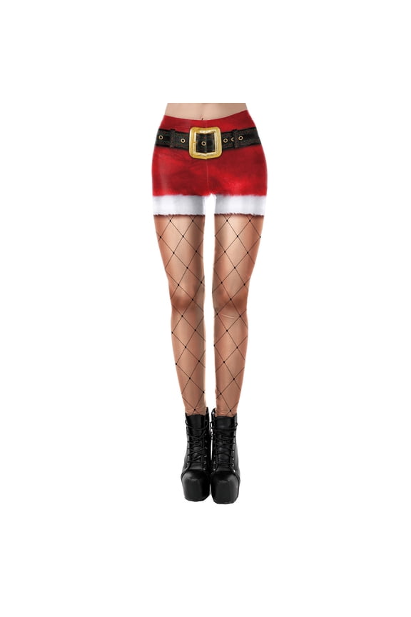 Festive Women's Holiday Print Jumpsuit Full-Length Romper with Detachable Pants for Seasonal Celebration Red XL