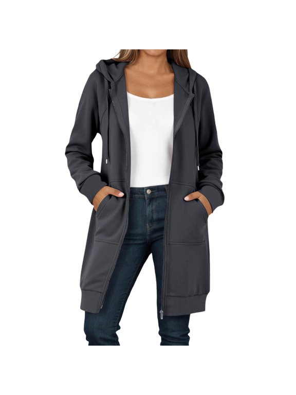 Friend Movie Marathon Women's Hoodie Women's Casual Long Hooded Zipper Sweatshirt Jacket for Autumn Winter Wear Full Sleeve Outerwear Comfortable Daily Outfit GY1 M
