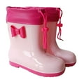 thumbnail image 1 of FYEGRE Girls Lined Rain Boots For Outdoor Play And Everyday Wear With Non- Sole Design Hot Pink 10-11, 1 of 2