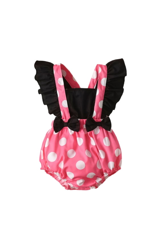 Girls Ruffle Sleeve Floral Print Romper Dress Up Outfit with Fly Design for Baby Photoshoot and Black 6-12 Months