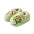 thumbnail image 1 of FYEGRE Girls Winter Slippers Cozy Indoor Footwear For Children Soft Sole Toddler Casual Shoes With Adorable Cartoon Designs Green 5.5-6 Years, 1 of 6