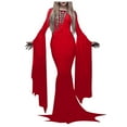 thumbnail image 1 of FYEGRE Gothic Bride For Women Elegant Witch Dress Halloween Party Outfit Lace Gown Red XXXXXL, 1 of 4