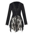 thumbnail image 1 of FYEGRE Gothic Carnival Jacket Dress for Women Elegant Lace Tuxedo Attire Black M, 1 of 7
