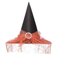thumbnail image 1 of FYEGRE Gothic D Theme Party Witch Hat for Role Play and Court-style Orange One Size, 1 of 2