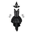 thumbnail image 1 of FYEGRE Halloween Mesh Sling Witch Attire for Women Elegant Gathering Performance Outfit Courtly Style Design Black L, 1 of 6