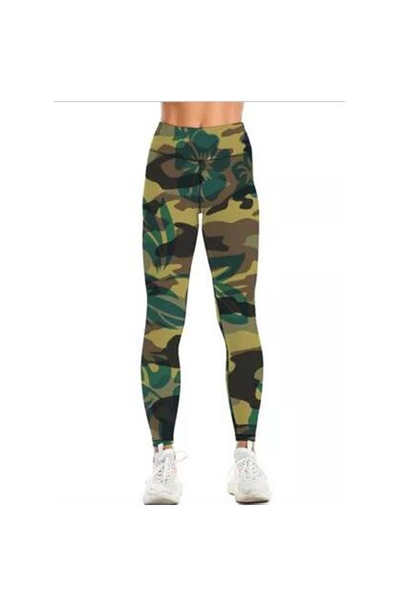 High Waist Women's Yoga Pants for Fitness Running Sports and Flexible Full Length Leggings Green M