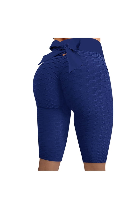 High-Waisted Workout Tights for Women Lifting Flex Gym Yoga Pants with Comfortable Soft Fabric Blue XL