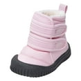 thumbnail image 1 of FYEGRE Hook Loop Low Cut Cloth Boots for Kids Winter Outdoor Activities and Daily Wear Comfortable Durable Girls Boys Footwear Pink 2.5-3 Years, 1 of 7
