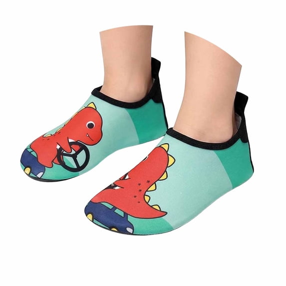 FYEGRE Kids Boys Girls Water Shoes Barefoot Aqua Socks Fast Dry Beach Swim Outdoor Sports Shoes for Toddler Mint Green 25