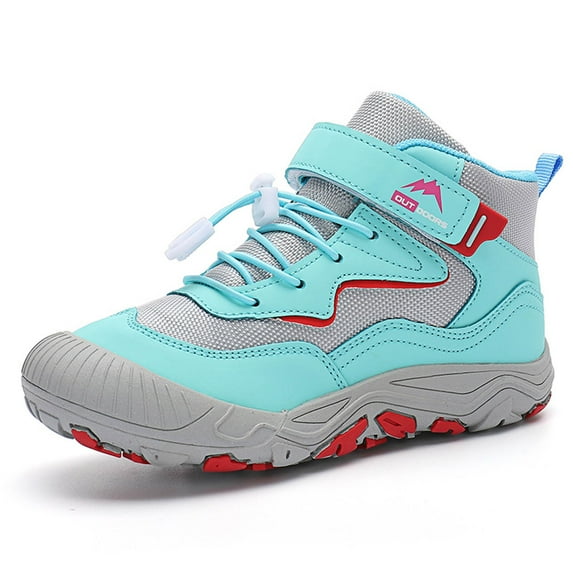 FYEGRE Kids Five Toe Thermal Winter Boots For Girls Cozy Warm Footwear With Flexible Sole Design Sky Blue 4-4.5 Years