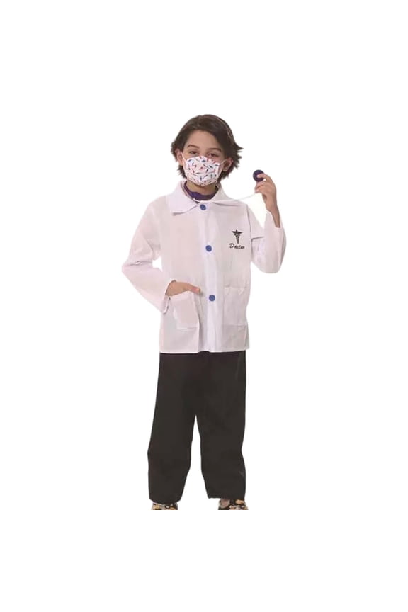 Kids Halloween Career Role Play Outfits For Boys And Girls Party Dress Up Elegant Court Style Attire White 5-6 Years